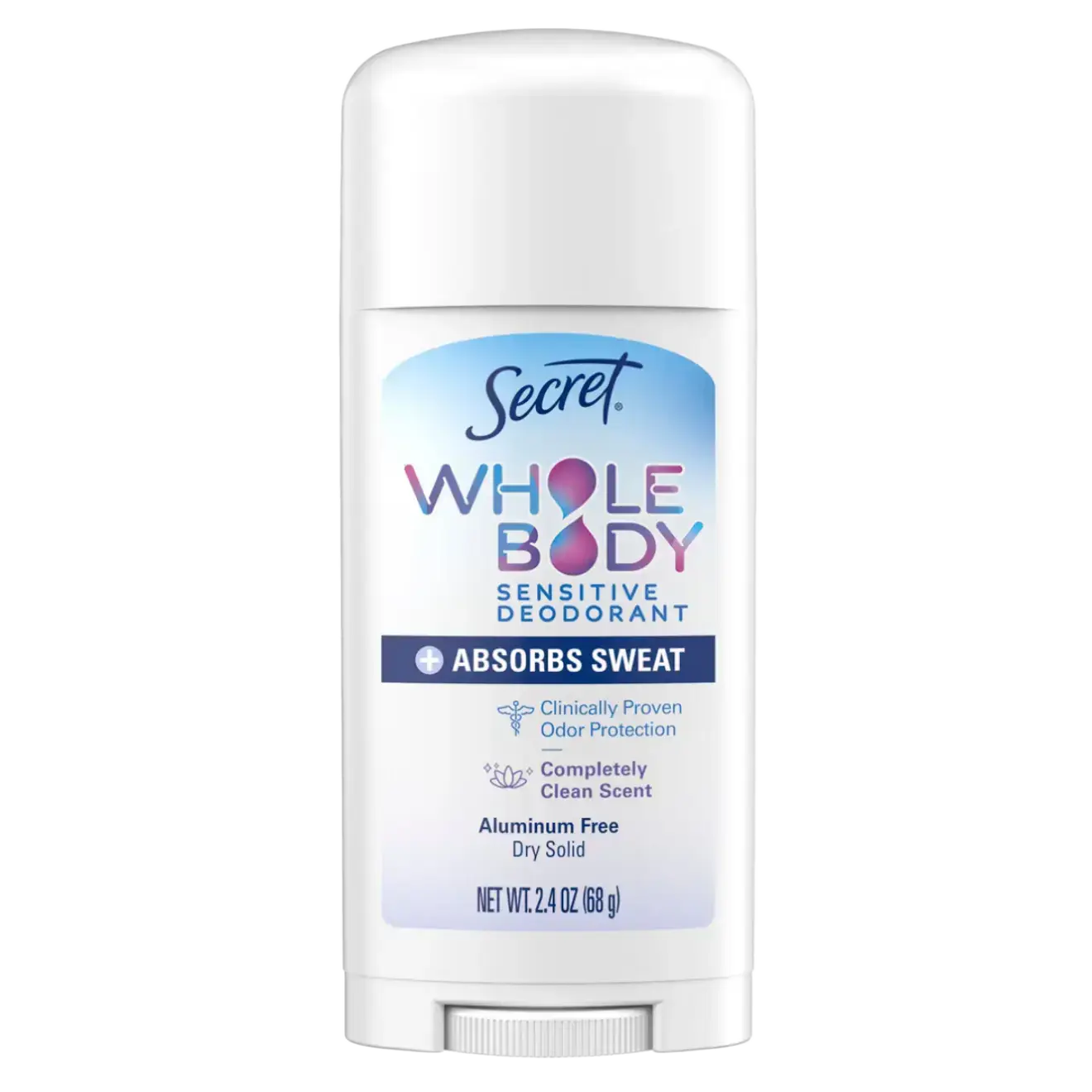 Secret Whole Body Sensitive Aluminum Free Dry Feel Deodorant Stick Completely Clean