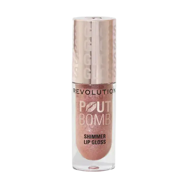 Revolution Beauty Pout Bomb Shimmer Lip Gloss Glimmer Nude