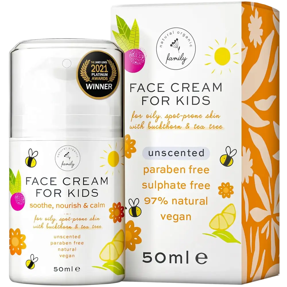 Natural Organic Family Face Cream For Kids Unscented