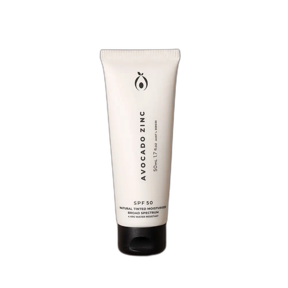 Avocado Zinc SPF 50 Natural Tinted Moisturiser Light-Medium