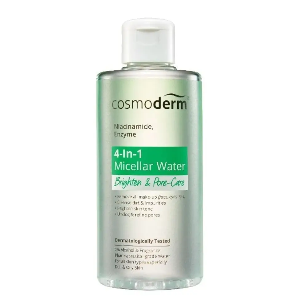 Cosmoderm 4-In-1 Micellar Water Brighten & Pore-Care