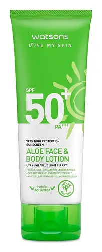 Watsons Aloe Vera Sunscreen Face & Body Lotion SPF50+ PA++++