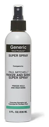 Generic Value Products Super Spray Compare to Paul Mitchell Freeze and Shine Super Spray