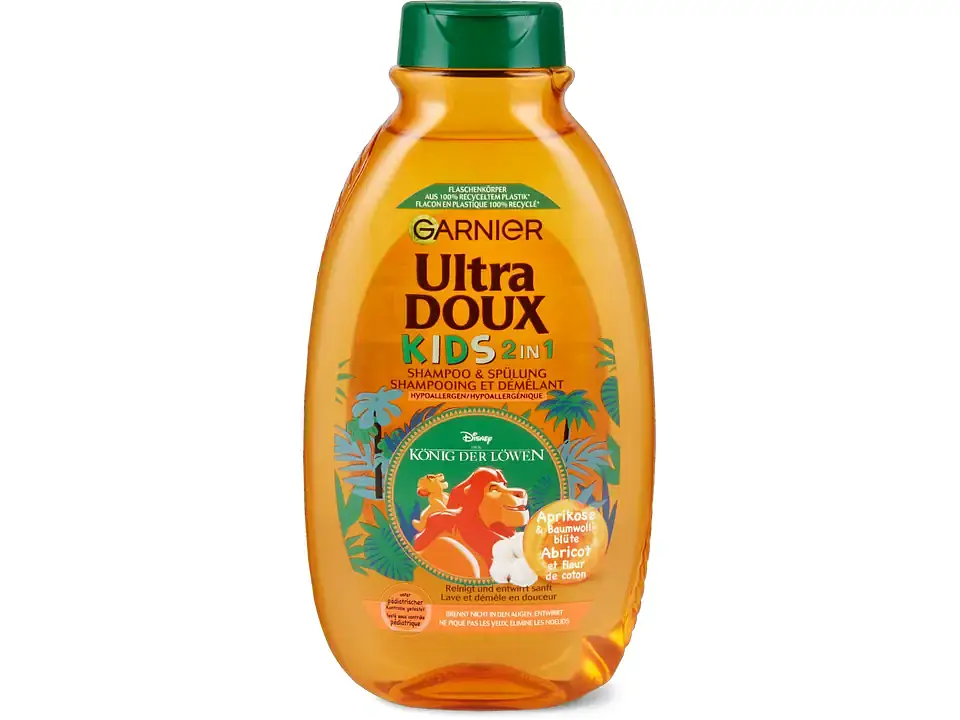 Garnier Ultra Doux Kids Shampooing 2 En 1 Abricot & Fleur de Coton
