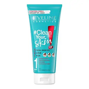 Eveline #Clean Your Skin Facial Wash Gel + Scrub + Mask