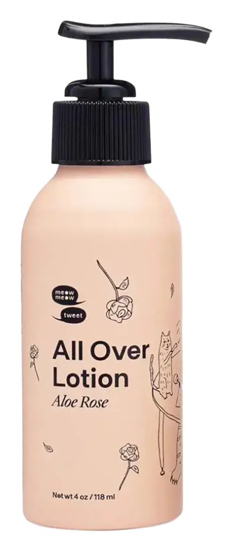 Meow Meow Tweet All Over Lotion Aloe Rose