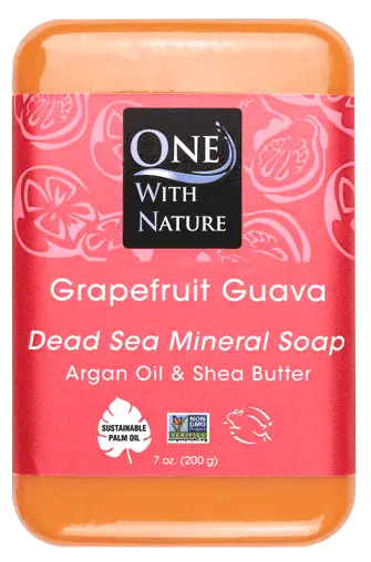 One With Nature Dead Sea Mineral Soap Grapefruit Guava