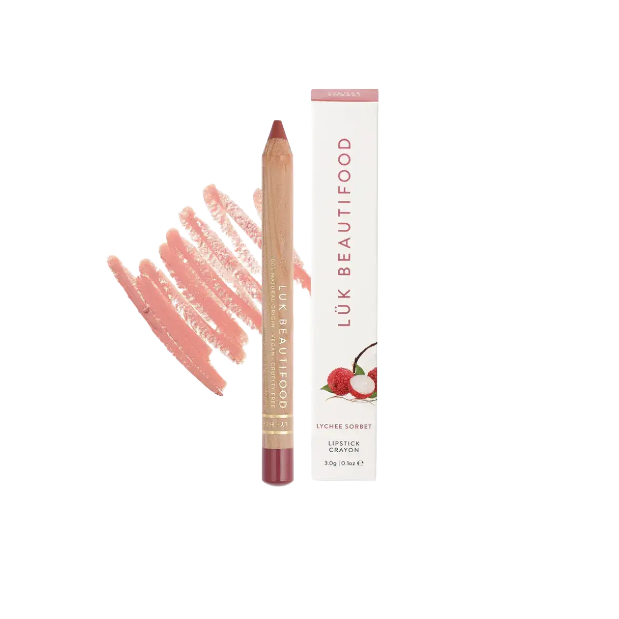 Luk Beautifood Natural Lipstick Crayon Lychee Sorbet