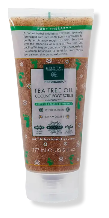 Earth Therapeutics Tea Tree Oil Cooling Foot Scrub