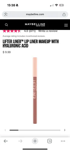 Maybelline Lifter Lip Liner On it