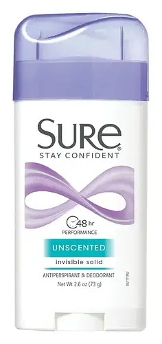 Sure Invisible Solid Antiperspirant Deodorant Stick Unscented