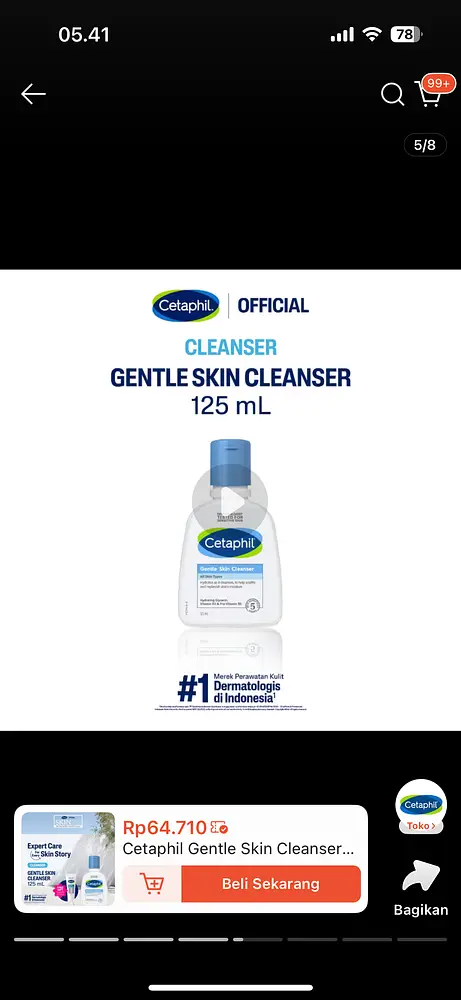 Cetaphil Gentle Skin Cleanser Indonesia
