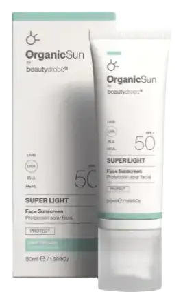 beauty drops Organic Sun Super Light SPF 50 Face Sunscreen