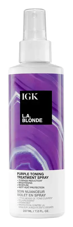 IGK Hair L.A. Blonde Purple Toning Leave-In Treatment Spray