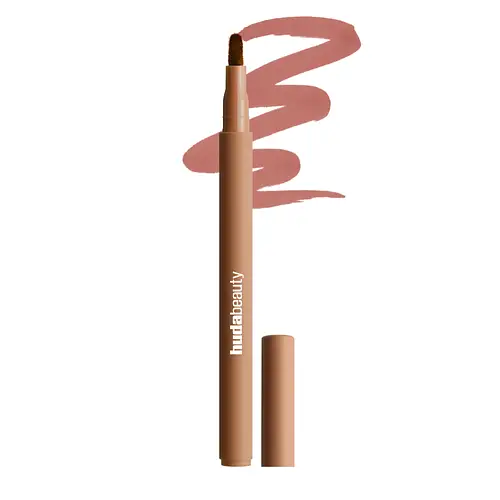 Huda Beauty Lip Contour Lip Stain For 12-Hour Wear Soft Nude