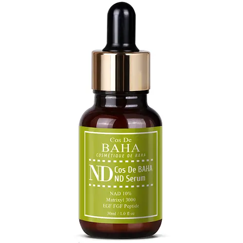 Cos De BAHA 0% NAD+ & Matrixyl 3000 & EGF & FGF Serum For Face/Neck - Anti-Aging, Wrinkle Reduction, Soothing, Hydrating, 1 Fl Oz