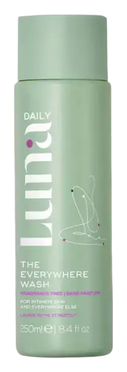 Luna Daily The Fragrance Free Everywhere Wash - pH Balanced Body Wash With Prebiotics + Vitamins C & E