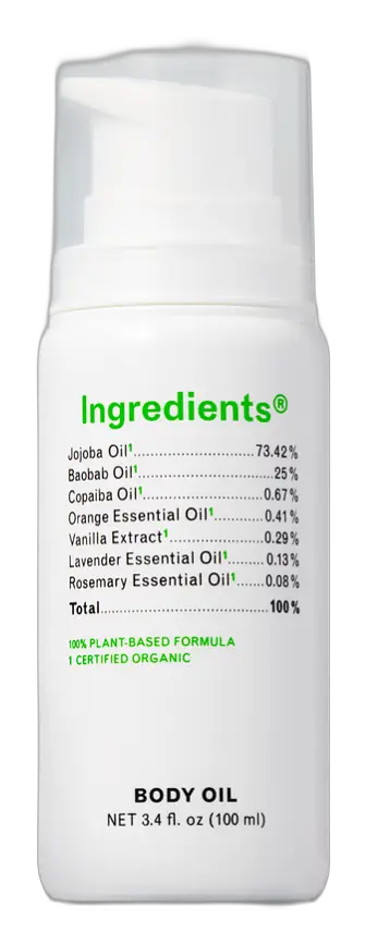 Ingredients Jojoba Body Oil