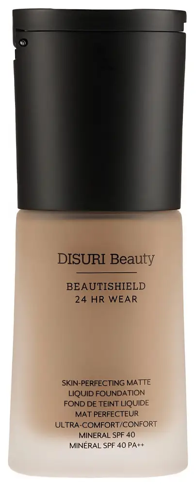 Disuri Beauty Beautishield 24HR Wear Skin-Perfecting Matte Liquid Foundation Mineral SPF 40 PA++ Copper Hour