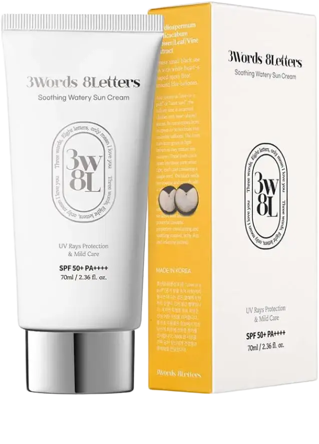 3Words 8Letters Soothing Watery Sun Cream SPF 50+