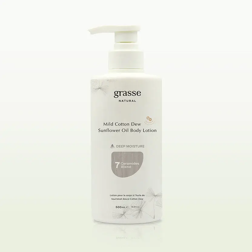 Grasse Natural Mild Cotton Dew Sunflower Oil Body Lotion