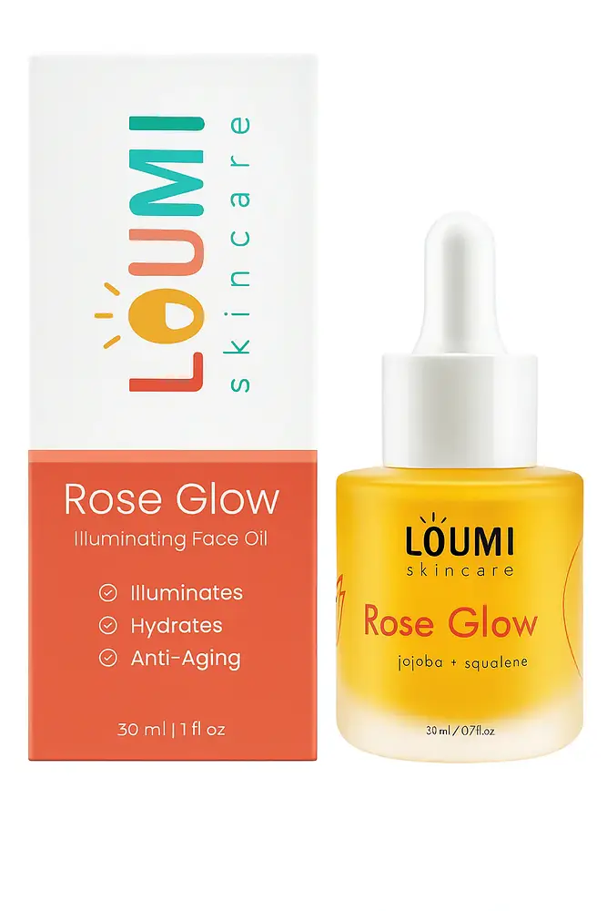 Loumi Skincare Rose Glow Illuminating Face Oil
