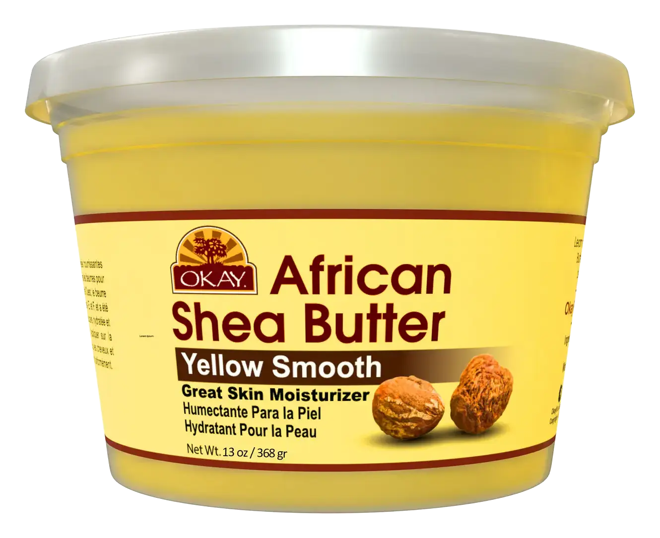 Okay Pure Naturals Shea Butter Jar Yellow