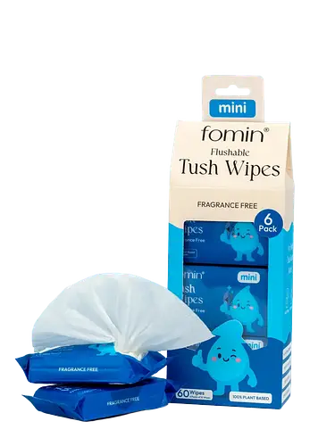 Fomin Flushable Tush Wipes Fragrance Free