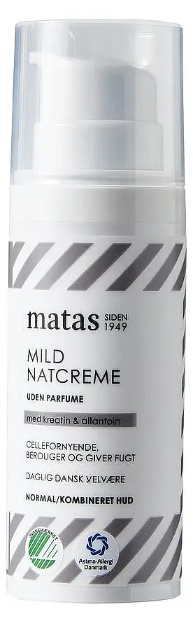 Matas Mild Natcreme til Normal/Kombineret Hud Uden Parfume