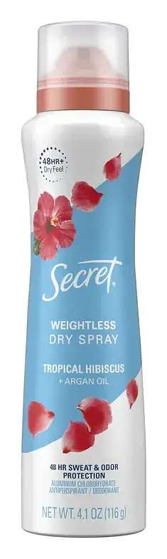 Secret Weightless Dry Spray Tropical Hibiscus + Argan Oil