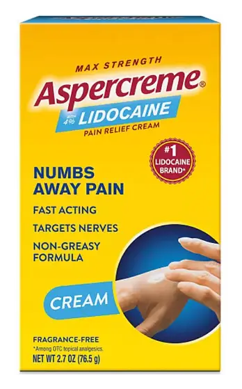 Aspercreme Lidocaine Numb Away Pain Cream
