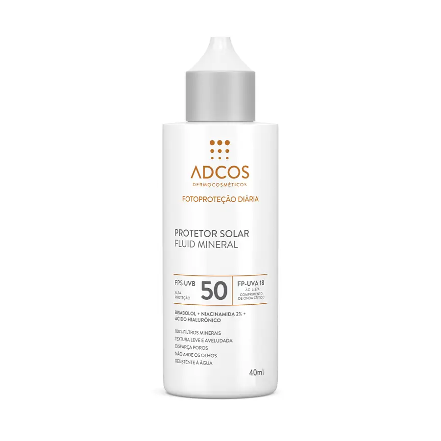 Adcos Protetor Solar Fluid Mineral FPS 50 Incolor