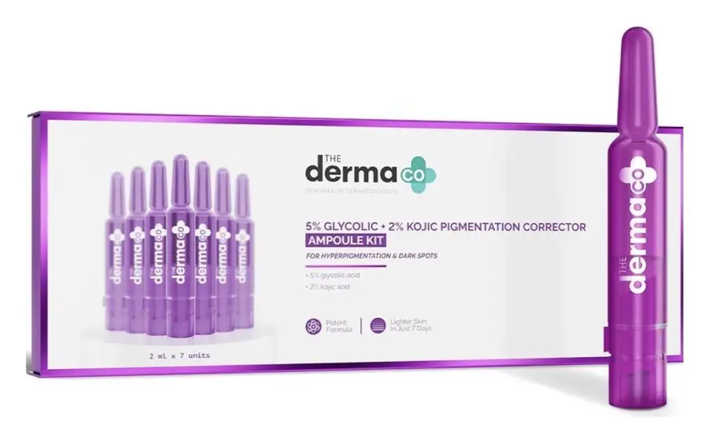 The Derma Co 5% Glycolic + 2% Kojic Pigmentation Corrector Ampoule Kit
