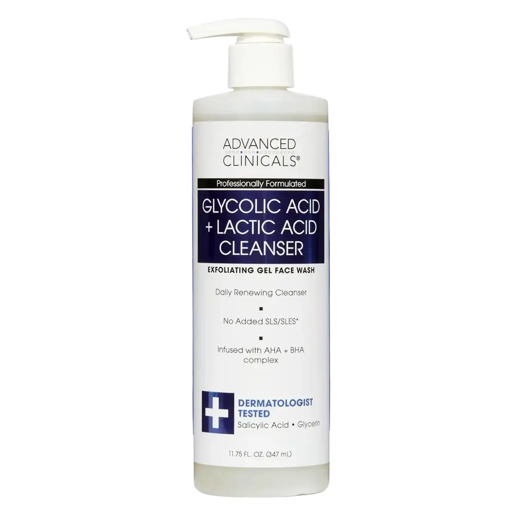 Advanced Clinicals Glycolic Acid + Lactic Acid Cleanser
