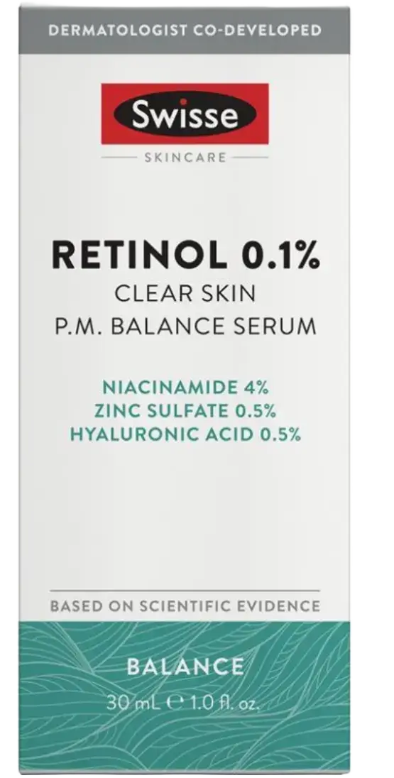 Swisse Retinol 0.1% Clear Skin P.M. Balance Serum