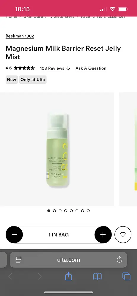 Beekman 1802 Magnesium Milk Barrier Reset Jelly Mist