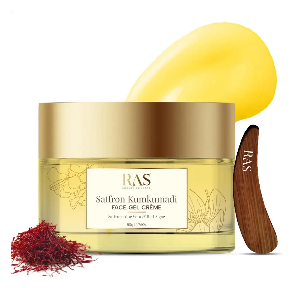 RAS Luxury Oils Saffron Kumkumadi Face Gel Creme With Aloe Vera And Red Algae
