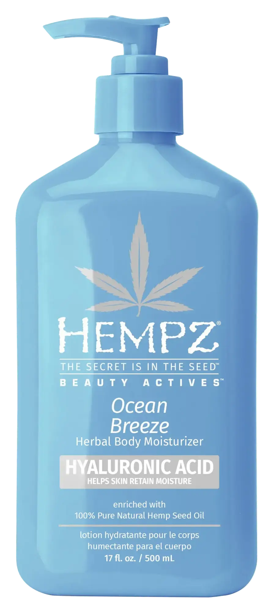 Hempz Beauty Actives Ocean Breeze Herbal Body Moisturizer With Hyaluronic Acid
