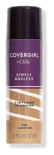 Covergirl + Olay Simply Ageless 3-In-1 Liquid Foundation 260 Classic Tan
