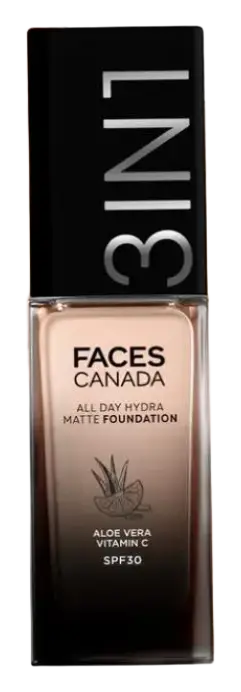 Faces Canada All Day Hydra Matte Foundation SPF 30 011 Rose Ivory