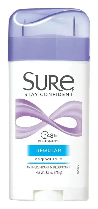 Sure Original Solid Antiperspirant Deodorant Stick Regular Scent