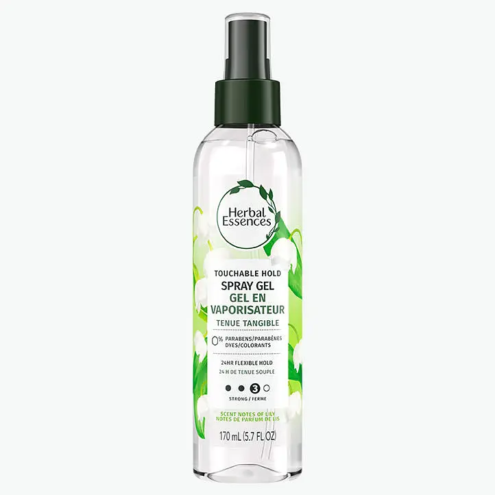 Herbal Essences touchable hold spray gel