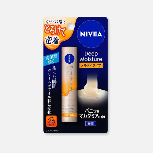 Nivea Deep Moisture Melty Type Lip Balm SPF 26 Vanilla & Macadamia