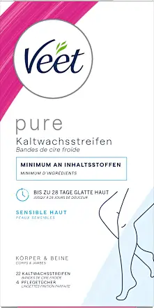 Veet Pure Kaltwachsstreifen Körper & Beine Sensitiv Europe