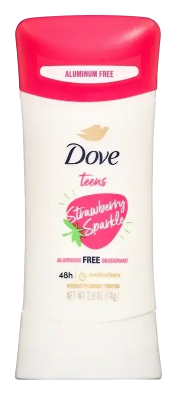 Dove Teens Deodorant Stick Strawberry Sparkle