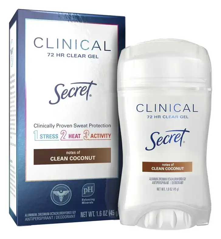 Secret Clinical Strength Clear Gel Antiperspirant Clean Coconut
