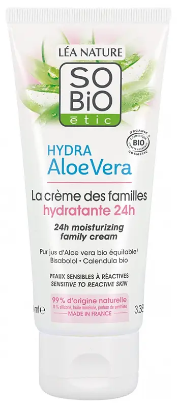 So’ Bio Etic Hydra Aloe Vera 24H Moisturizing Family Cream