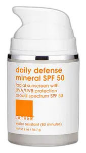 Lather Daily Defense Mineral SPF 50 Facial Sunscreen