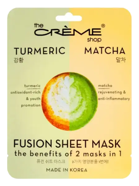 The Creme Shop Fusion Sheet Mask Turmeric & Matcha