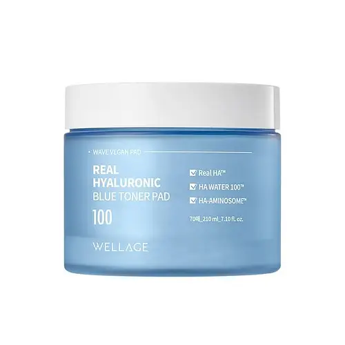 Wellage Real Hyaluronic Blue 100 Toner Pad